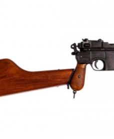 Pistolet C96 airsoft Métal noir avec crosse Etui artilleur